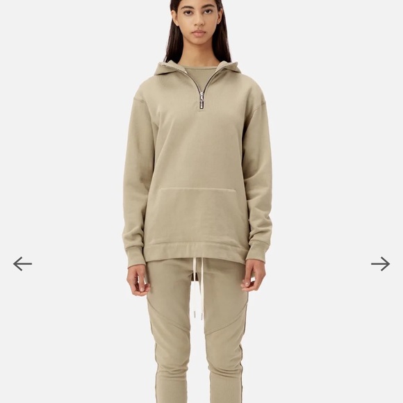 JOHN ELLIOT HALF ZIP HOODED VILLAIN/ SAND - Picture 2 of 8